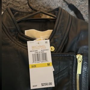 Leather Moto Jacket MICHAEL KORS